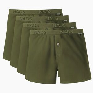 NADS Olive Green Organic Cotton Boxer SZ L